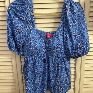 Lilly Pulitzer Floriana Knit Puff Sleeve Top